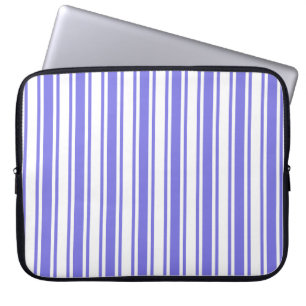 Housse Pour Ordinateur Portable Bandes de bonbons bleu et blanc