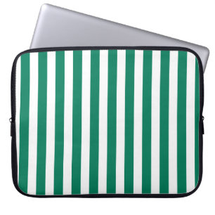 Housse Pour Ordinateur Portable Bandes de bonbons vert et blanc