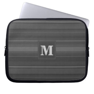 Housse Pour Ordinateur Portable Bandes de charbon de monogramme