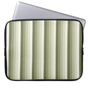 Housse Pour Ordinateur Portable Bandes d'ombre vert olive