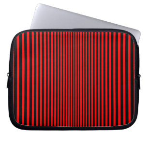 Housse Pour Ordinateur Portable Bandes rouges et noires