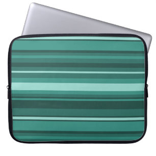 Housse Pour Ordinateur Portable Bandes turquoises