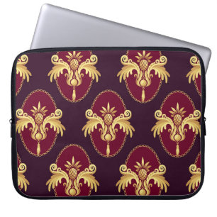 Housse Pour Ordinateur Portable Baroque Gold Sconce Magenta Motif