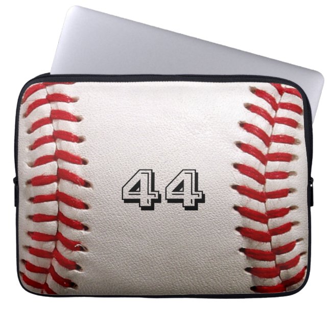 Housse Pour Ordinateur Portable Baseball avec numéro personnalisable (Devant)