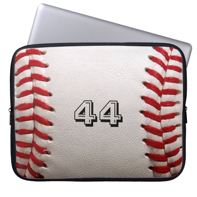 Housse Pour Ordinateur Portable Baseball avec numéro personnalisable (Devant)