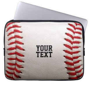 Housse Pour Ordinateur Portable Baseball Softball Couture Texte Personnalisé