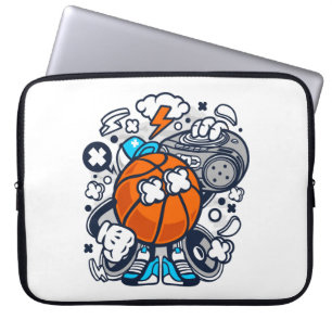 Housse Pour Ordinateur Portable Basketball Boombox Carton Sport