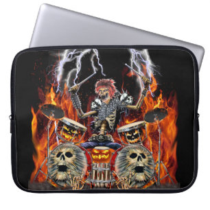 HOUSSE POUR ORDINATEUR PORTABLE BATTEUR ZOMBIE MÉTAL LOURD