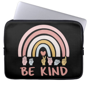 Housse Pour Ordinateur Portable Be Kind ASL III - Langue des Signes Américaine