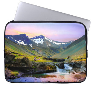 Housse Pour Ordinateur Portable Beau paysage de paysage de l'Islande