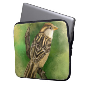 Housse Pour Ordinateur Portable Beau Portable Sleeve Little Sparrow - Vert