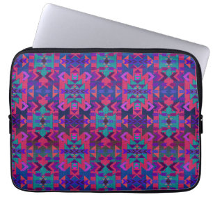 Housse Pour Ordinateur Portable Beau style sud-ouest bleu et rose