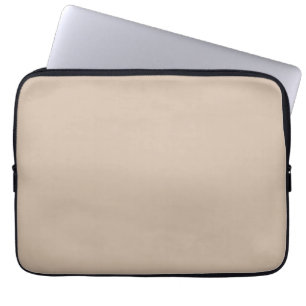 Housse Pour Ordinateur Portable Beige minimaliste teint neutre uni élégant