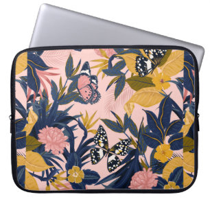 Housse Pour Ordinateur Portable Belle couture artistique douce motif tropical