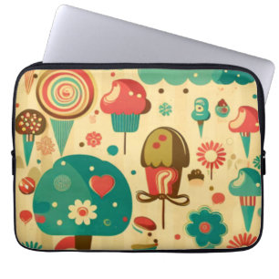 Housse Pour Ordinateur Portable Belle glace vintage rétro