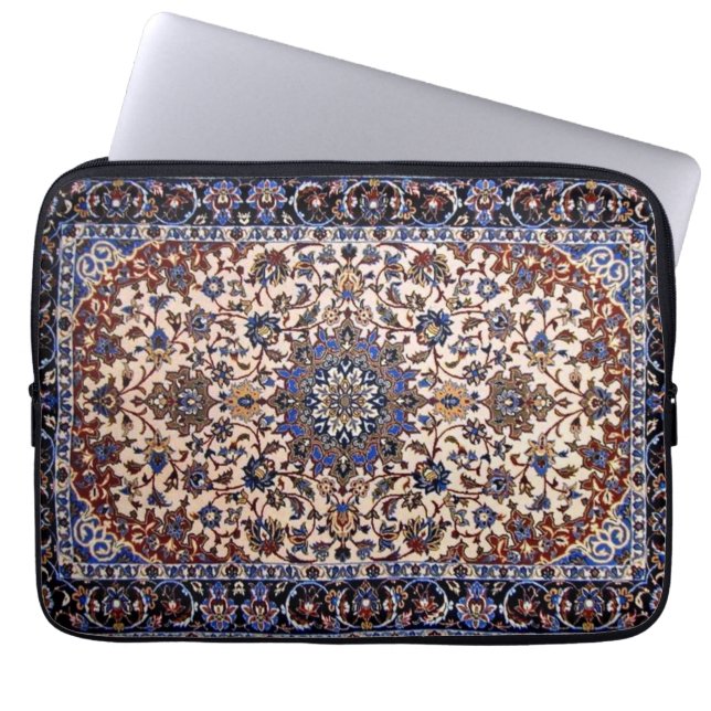 Housse Pour Ordinateur Portable Belle moquette design turquoise (Devant)