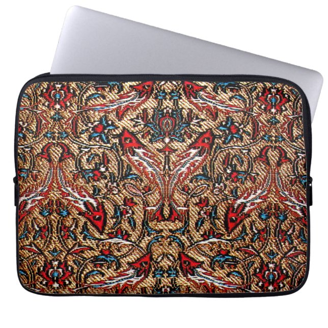 Housse Pour Ordinateur Portable Belle moquette design turquoise (Devant)