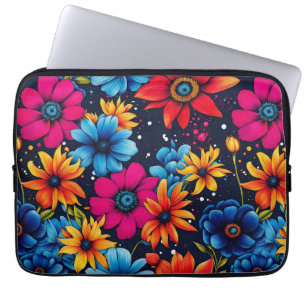 Housse Pour Ordinateur Portable Belles fleurs et Roses sucrés