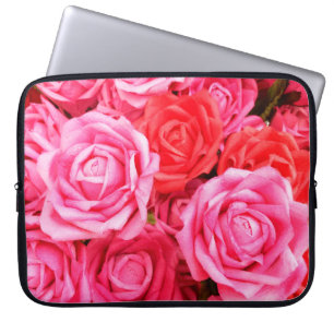 Housse Pour Ordinateur Portable Belles roses rouges et roses