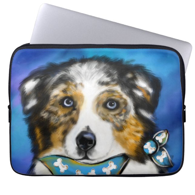 HOUSSE POUR ORDINATEUR PORTABLE BERGER AUSTRALIEN      (Devant)