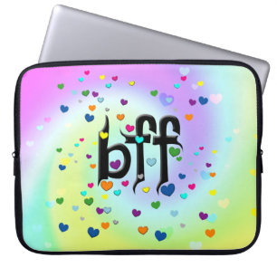 Housse Pour Ordinateur Portable bff ~ coeurs