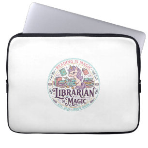 Housse Pour Ordinateur Portable Bibliothécaire Licorne de Magie Produit Original G