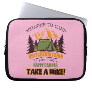 Housse Pour Ordinateur Portable Bienvenue au camp Quitcherbitchin Happy Camper