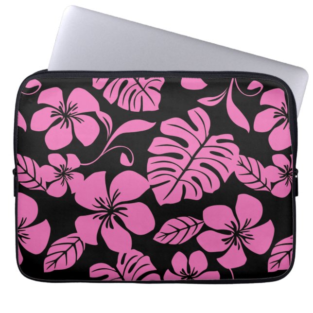 HOUSSE POUR ORDINATEUR PORTABLE BIKINI ROSE (NOIR/ROSE) (Devant)