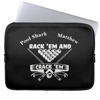 Housse Pour Ordinateur Portable Billard Motto Avec Cues & Balls