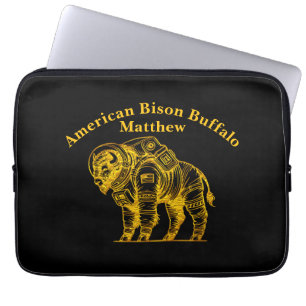 Housse Pour Ordinateur Portable Bison d'or en costume d'astronaute Exploration de