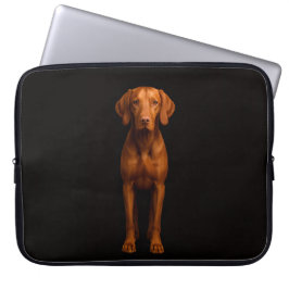 Housse Pour Ordinateur Portable Black 4 Luxe Laptop Sleeve, Agile Vizsla Dog