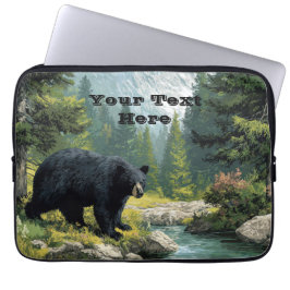 Housse Pour Ordinateur Portable Black Bear Nature 