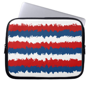 Housse Pour Ordinateur Portable Bleu, blanc et rouge Cool