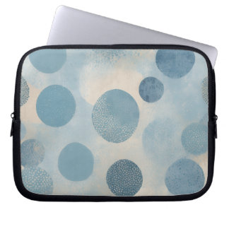 Housse Pour Ordinateur Portable Bleu Poussiéreux à Points