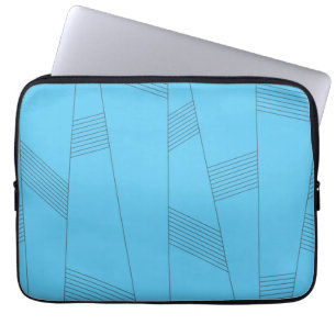 Housse Pour Ordinateur Portable Bleu, simple, élégant, abstrait motif