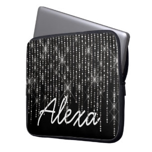 Housse Pour Ordinateur Portable Bling en pierre avec nom