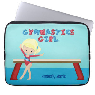 Housse Pour Ordinateur Portable Blonde Gymnastique fille mignonne enfants personna