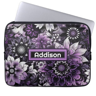 Housse Pour Ordinateur Portable Blooms Mystiques Violets