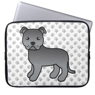 Housse Pour Ordinateur Portable Blue English Staffie Cute Cartoon Chien & Patrouil
