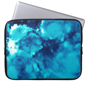 Housse Pour Ordinateur Portable Blue Phantom Fashion Motif Dirty Plash Watercol