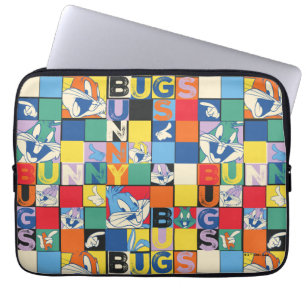 Housse Pour Ordinateur Portable BOGS BUNNY™ Nom coloré et Vérificateur de visage