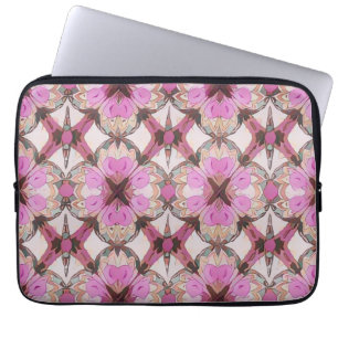 Housse Pour Ordinateur Portable Boho floral rose