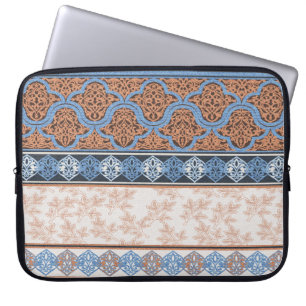 Housse Pour Ordinateur Portable Boho Floral Stripes : Ethnic Seamless Collection