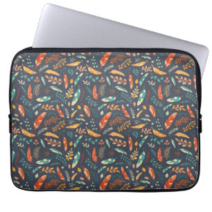 Housse Pour Ordinateur Portable Boho Hippie Motif de plume
