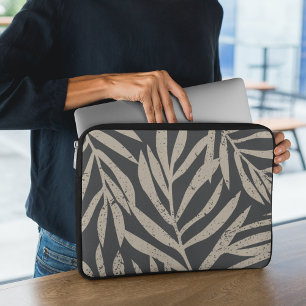 Housse Pour Ordinateur Portable Boho Tropical Grunge Palm Abstrait Motif Feuille