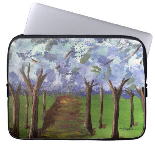 Housse Pour Ordinateur Portable Bois bleu automne