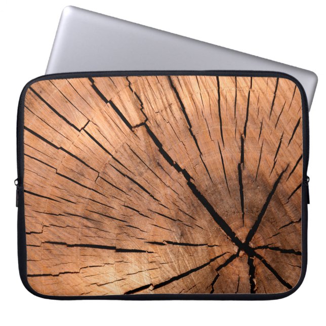 Housse Pour Ordinateur Portable Bois de bois de sciage coupe (Devant)