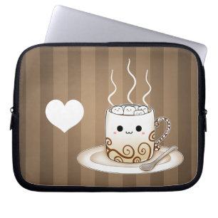 Housse Pour Ordinateur Portable Boisson chaude de cacao de kawaii mignon