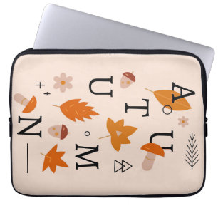 Housse Pour Ordinateur Portable Bon thanksgiving Alphabet d'automne