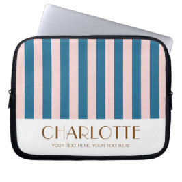 Housse Pour Ordinateur Portable Bonbons colorés Couleur vive Trendy Moderne Stripe